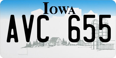 IA license plate AVC655