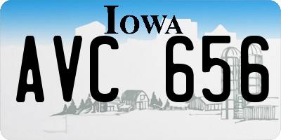 IA license plate AVC656