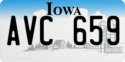 IA license plate AVC659