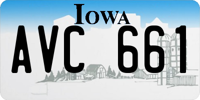 IA license plate AVC661