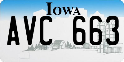 IA license plate AVC663
