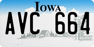 IA license plate AVC664