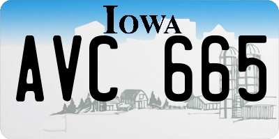 IA license plate AVC665