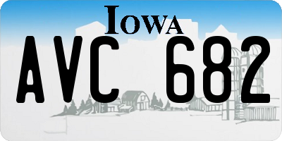 IA license plate AVC682