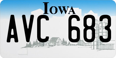 IA license plate AVC683