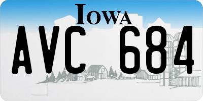 IA license plate AVC684