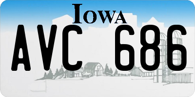 IA license plate AVC686