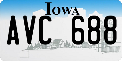 IA license plate AVC688