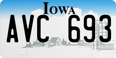 IA license plate AVC693