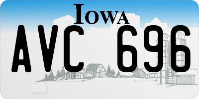 IA license plate AVC696