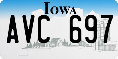IA license plate AVC697