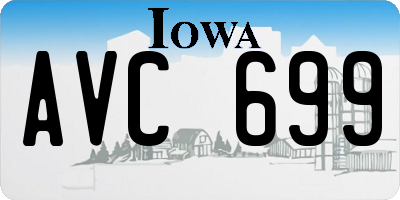 IA license plate AVC699