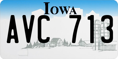 IA license plate AVC713