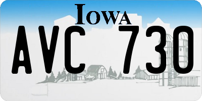 IA license plate AVC730