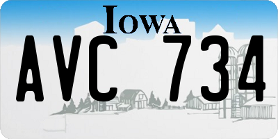 IA license plate AVC734