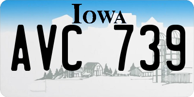 IA license plate AVC739