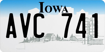 IA license plate AVC741