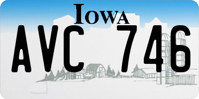 IA license plate AVC746