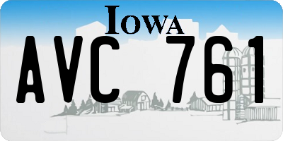 IA license plate AVC761