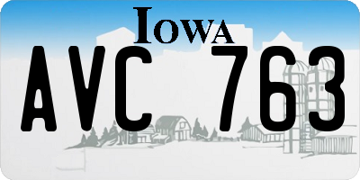 IA license plate AVC763