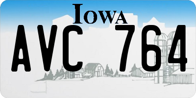 IA license plate AVC764