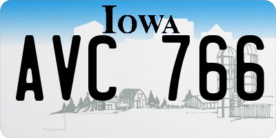 IA license plate AVC766