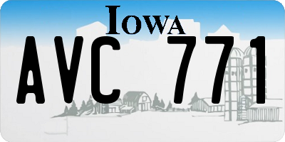 IA license plate AVC771