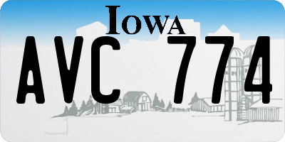 IA license plate AVC774