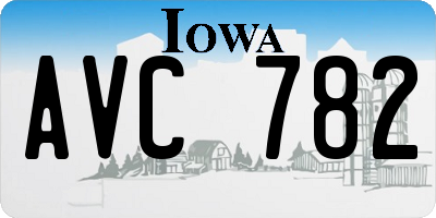 IA license plate AVC782