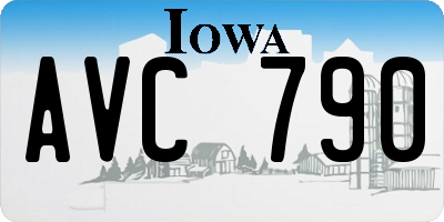 IA license plate AVC790