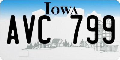 IA license plate AVC799