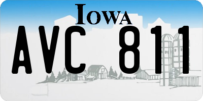 IA license plate AVC811