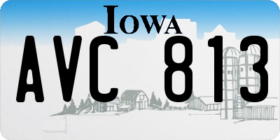 IA license plate AVC813