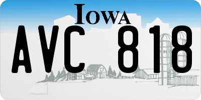 IA license plate AVC818