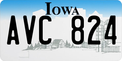 IA license plate AVC824
