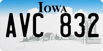 IA license plate AVC832