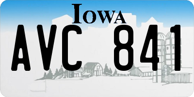 IA license plate AVC841
