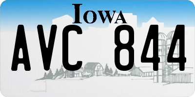 IA license plate AVC844