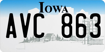 IA license plate AVC863