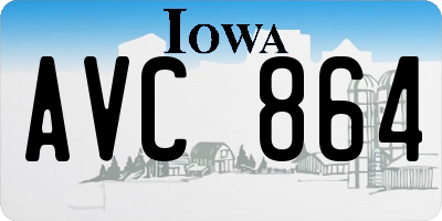 IA license plate AVC864