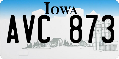 IA license plate AVC873