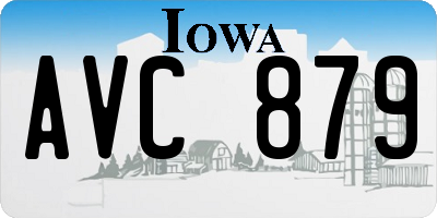 IA license plate AVC879