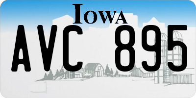 IA license plate AVC895