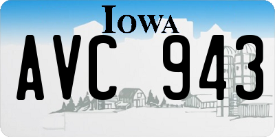 IA license plate AVC943