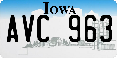 IA license plate AVC963