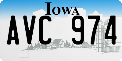 IA license plate AVC974