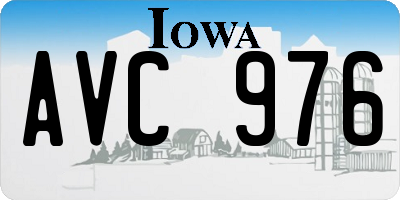 IA license plate AVC976