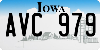 IA license plate AVC979