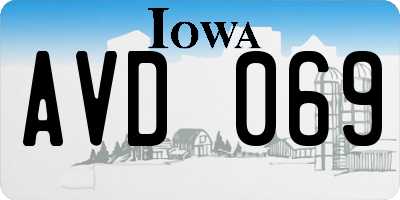 IA license plate AVD069