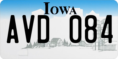 IA license plate AVD084